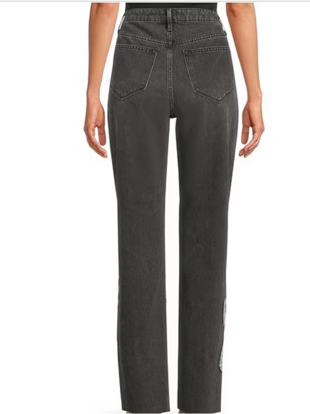 Driftwood Royce What Fun Stretch Denim Patchwork 3D Bow Straight Leg Ankle Jeans - Picture 11 of 11
